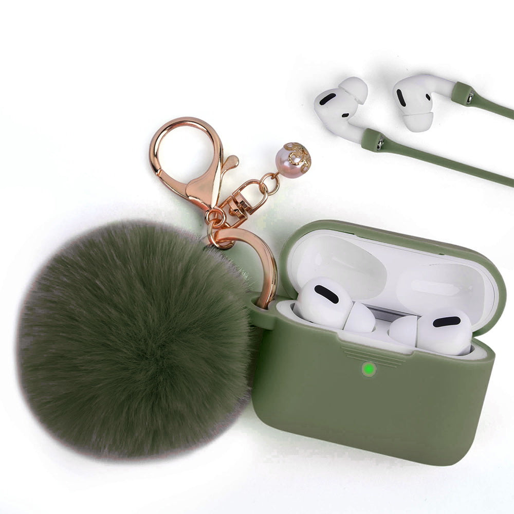 Olive Green Keychain Case for Airpods Pro