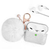White Glitter Keychain Case for Airpods Pro